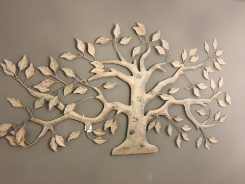 wand decoratie metalen olijf boom