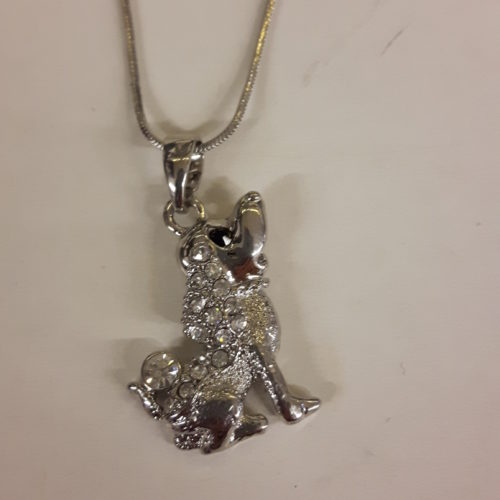 Ketting Toenga met hanger hond en strass