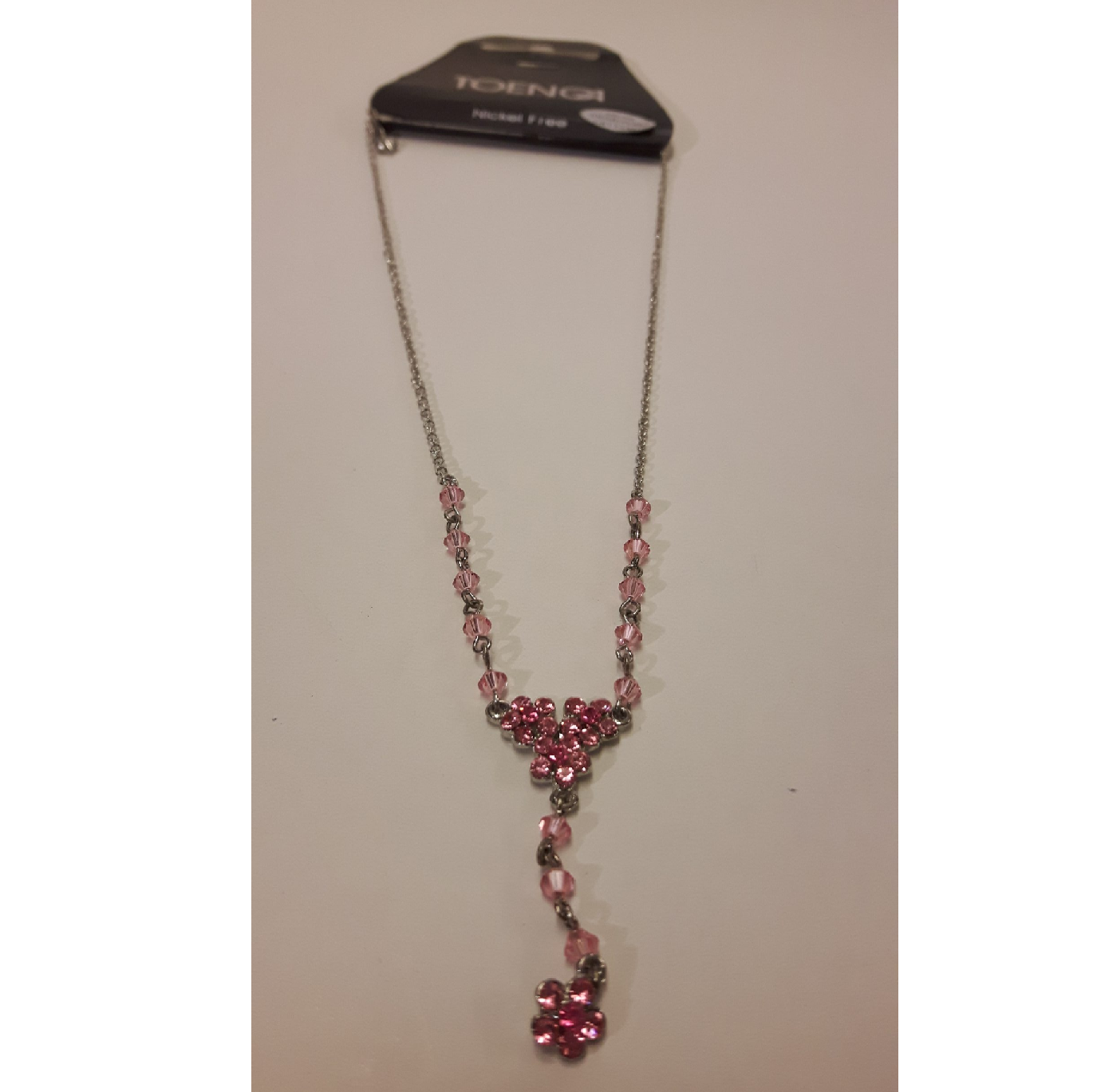 gallon Stof Slaapzaal Ketting met roze Swarovski kristallen bij FAME-musthaves