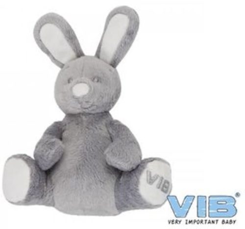 Grijs zittend pluche konijn Very Important Baby VIB