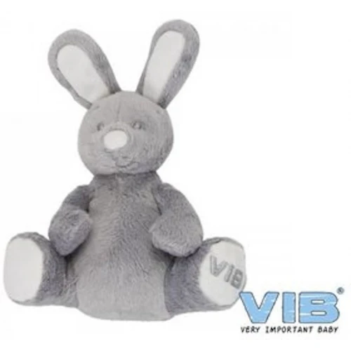 Grijs zittend pluche konijn Very Important Baby VIB