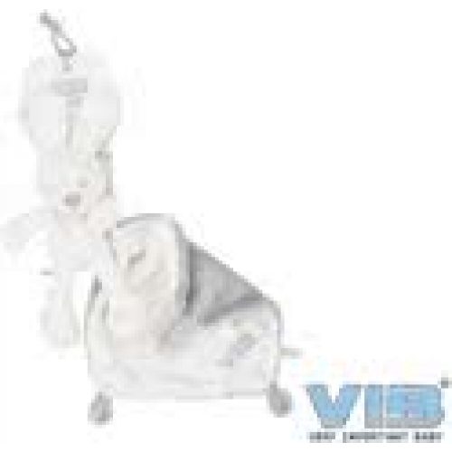 VIB konijn knuffel met doekje wit en grijs