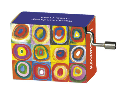 Muziekdoosje kunstenaars Kandinsky Color Study Squares Mozart Magic Flute