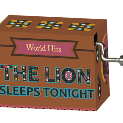 Muziekdoosje wereldhits met melodie van The lion sleeps tonight