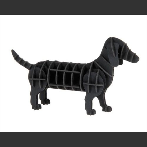 3D puzzel en bouwpakket karton model hond teckel