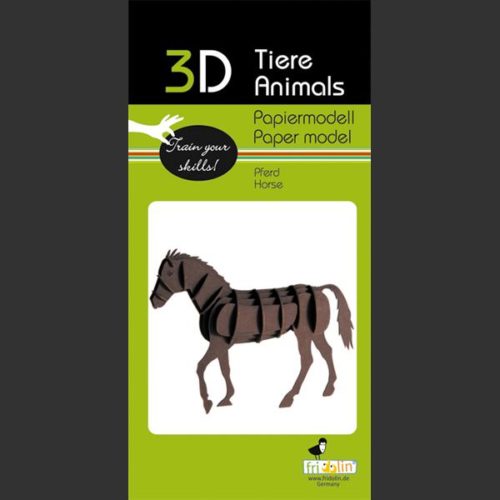3D puzzel en bouwpakket karton model paard