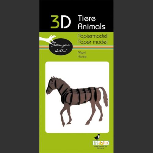 3D puzzel en bouwpakket karton model paard