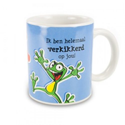mok met opdruk Ik ben helemaal verkikkerd op jou