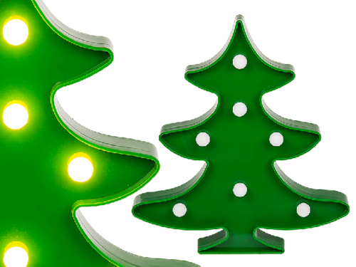 Kunststof kerstboom 22 cm hoog met LED verlichting