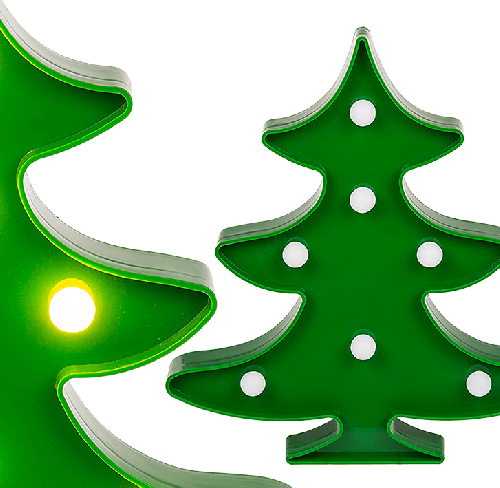 Kunststof kerstboom 22 cm hoog met LED verlichting