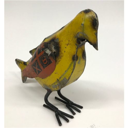 Metalen beeldje duif gemaakt van hergebruikte olievaten by Varios