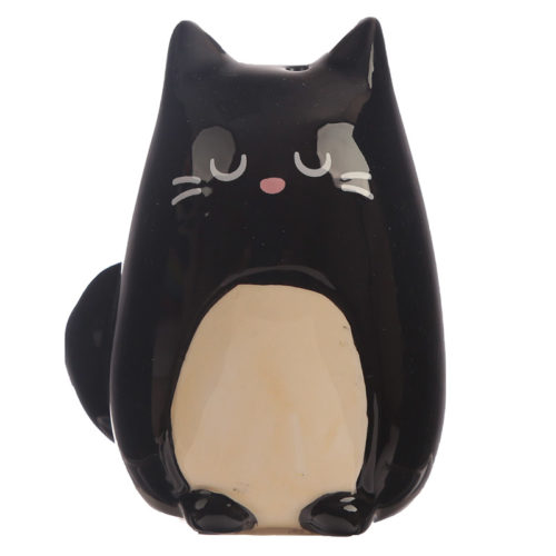 Peper- en zoutstel Feline Fine kat in grijs en zwart