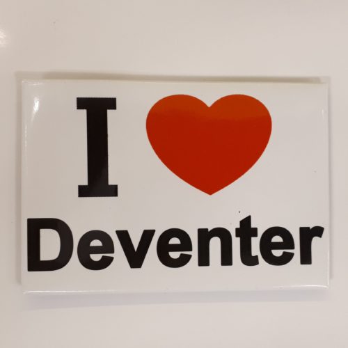 Koelkastmagneet I love Deventer van metaal