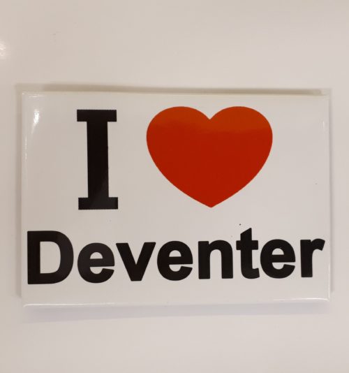 Koelkastmagneet I love Deventer van metaal