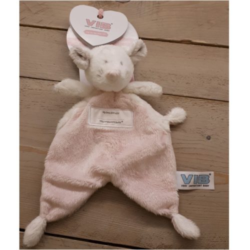 Pluche knuffel muis Doudou roze Very Important Baby VIB