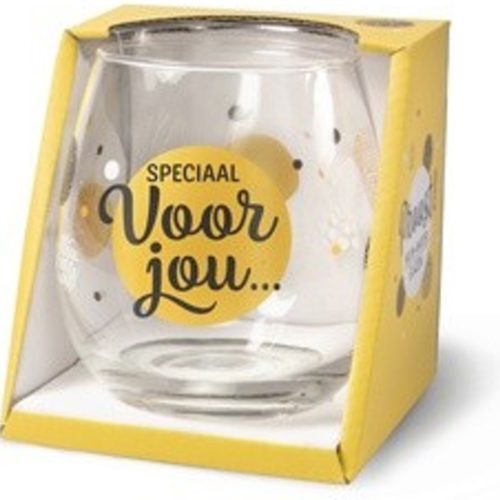 Water- wijnglas met tekst Speciaal voor jou