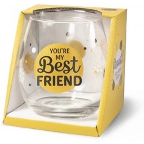 Water- wijnglas met tekst over vriendschap You are my best friend