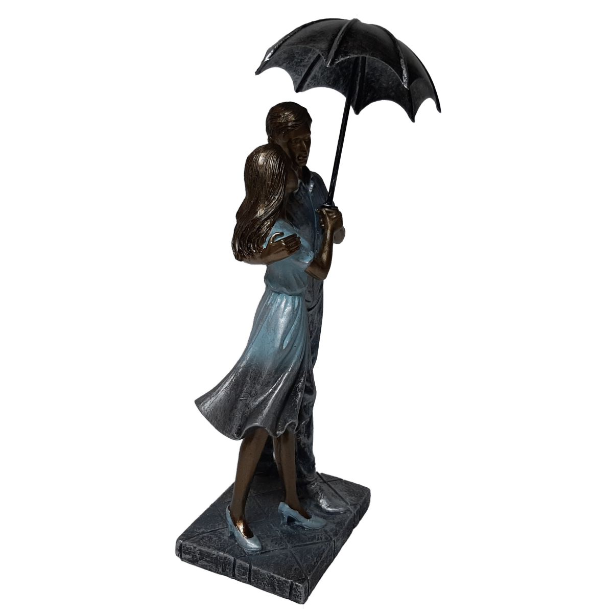 Verheugen Intiem Stationair Beeld liefde man en vrouw met paraplu staand