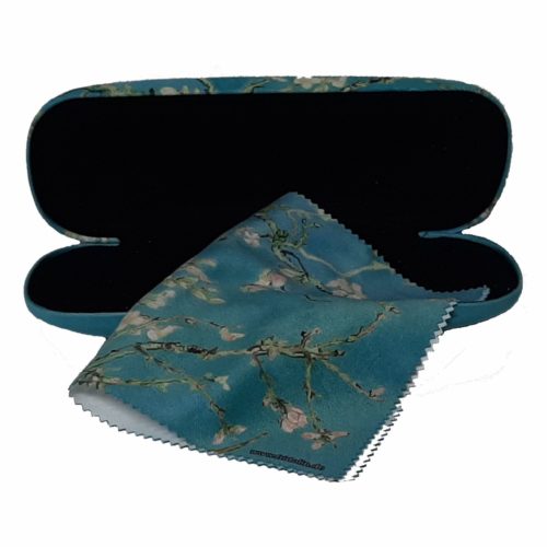 Luxe brillenkoker Vincent Van Gogh Almond Blossom met poetsdoek