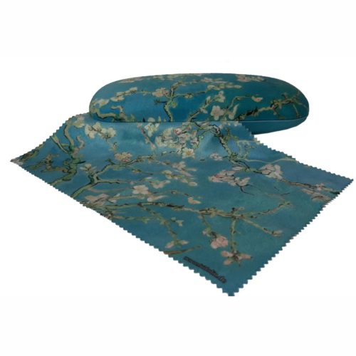 Luxe brillenkoker Vincent Van Gogh Almond Blossom met poetsdoek