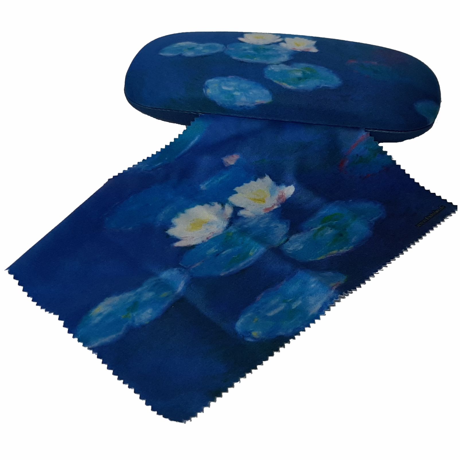 Luxe brillenkoker Claude Monet Waterlelies met poetsdoek