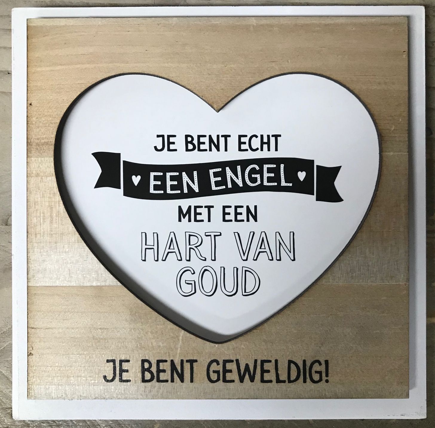 Fotolijstje met tekst hart van goud je bent geweldig