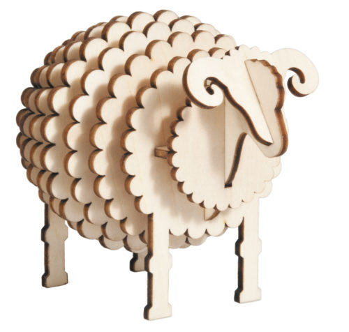 3D puzzel schaap van hout