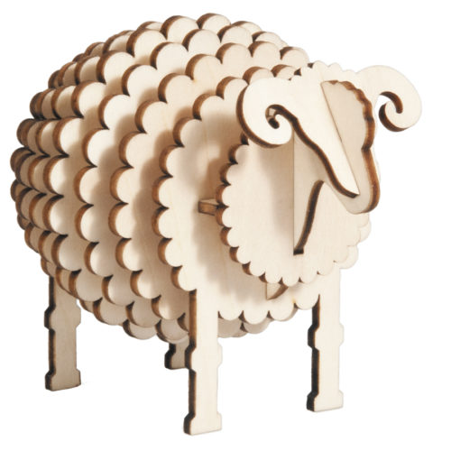 3D puzzel schaap van hout