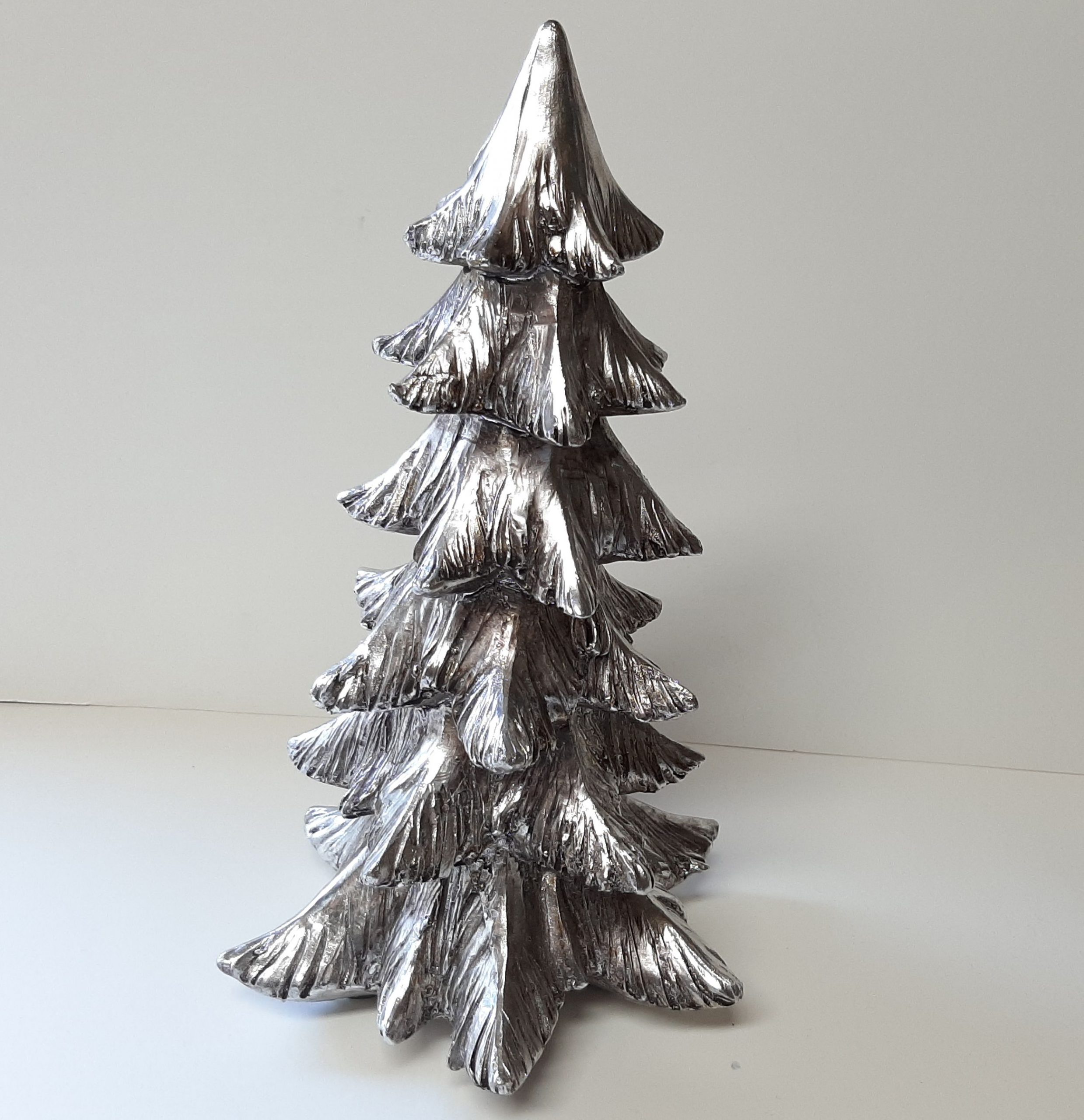 garage waterval Reserveren Zilverkleurige kerstboom 28 cm hoog