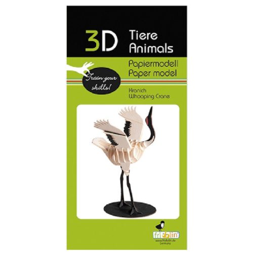 3D puzzel en bouwpakket zwart witte kraanvogel