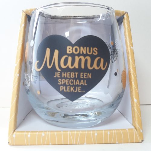 Wijn- waterglas Bonus mama je hebt een speciaal plekje