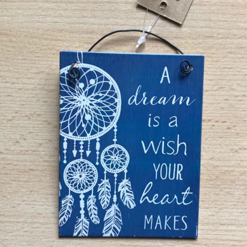 Mini tekstbord A dream is a wish your heart makes