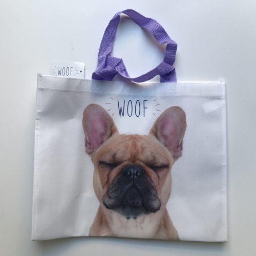 Nylon boodschappentas met hond en WOOF