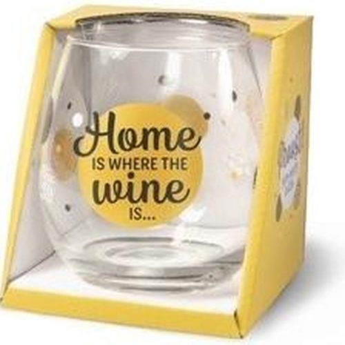 Water- wijnglas Home is where the wine is