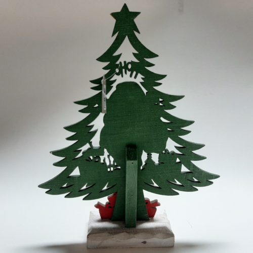 Decoratieve kerstboom met kerstman en kerstcadeaus 31cm hoog