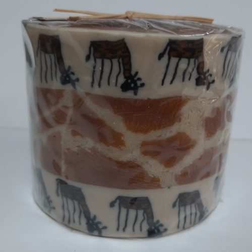 Fairtrade Swazi kaars met giraffenprint en giraffen