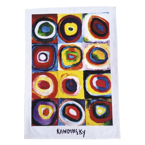 Theedoek kunstwerk Colour Study van Kandinsky