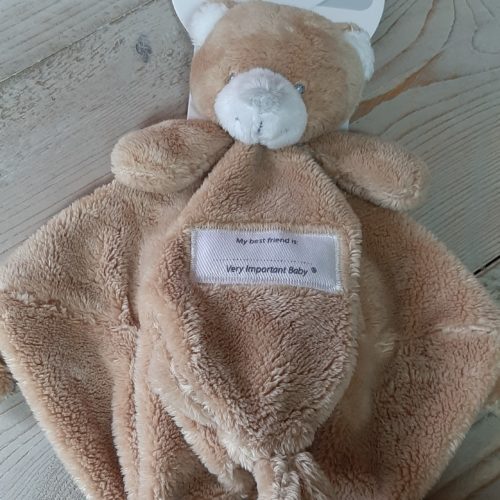 Baby knuffeldoekje beer bruin van VIB