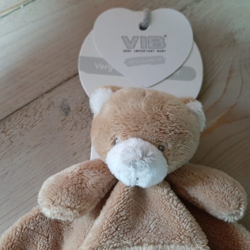 Baby knuffeldoekje beer bruin van VIB