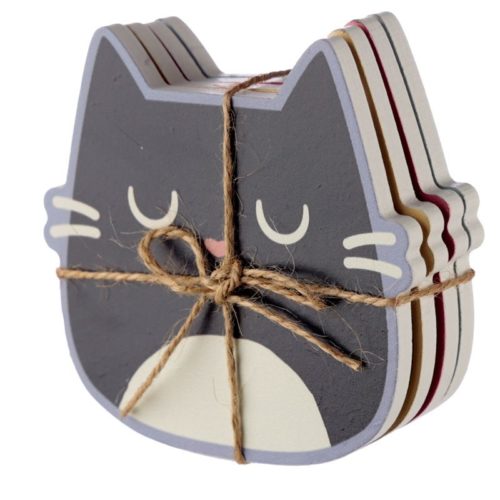 Onderzetters Feline de kat set van 4 stuks