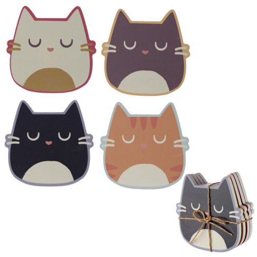 Onderzetters Feline de kat set van 4 stuks