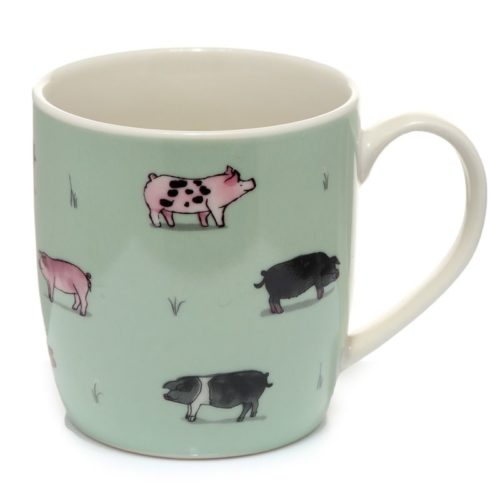 Mokken set boerderij kippen en varkens in mooie geschenkverpakking
