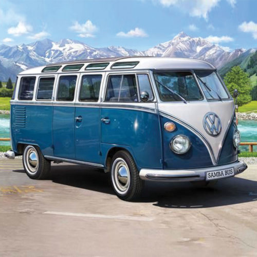 Onderzetters auto's verschillende Volkswagen busjes T1