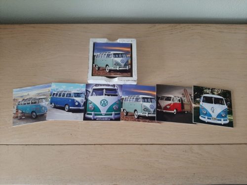 Onderzetters auto's verschillende Volkswagen busjes T1