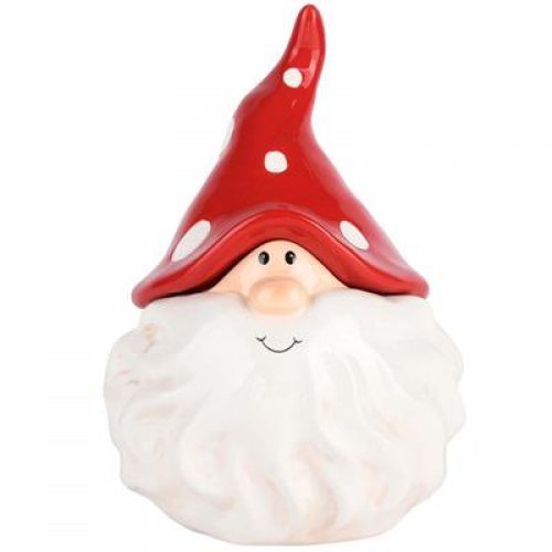 Voorraadpot Kerstman kabouter 17cm hoog