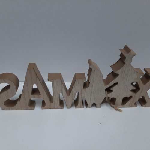 Kerst decoratie - Houten staande letters xmas