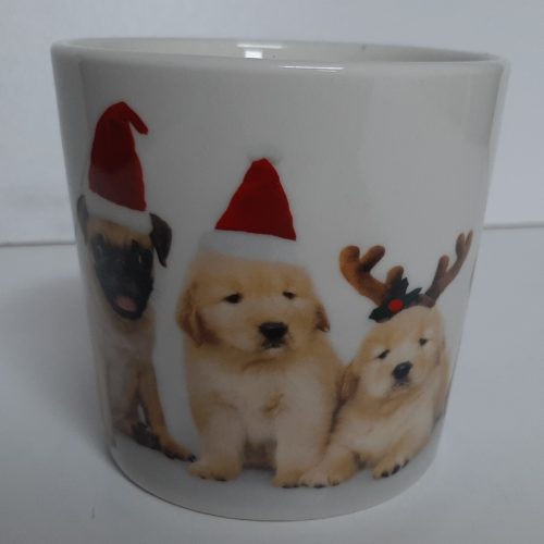 Kerst mok honden pups met kerst muts-V1