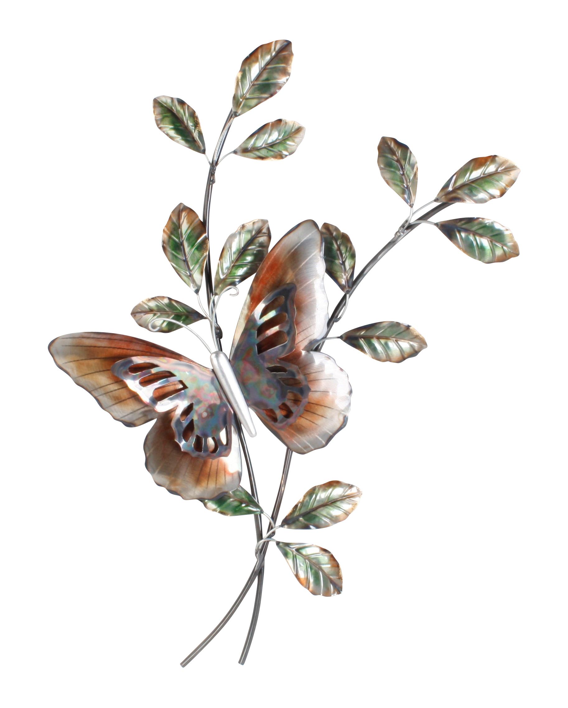 seinpaal vals Op de een of andere manier Wand decoratie vlinder. Dit prachtige stuk bestaat uit een tak met bladeren  en vlinder