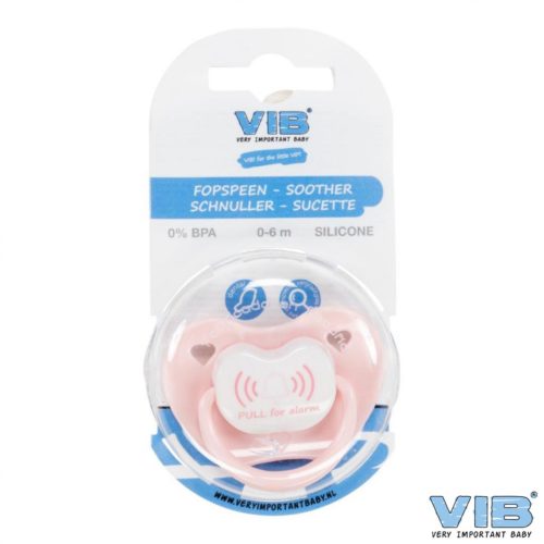 VIB Baby Fopspeen roze PULL for alarm