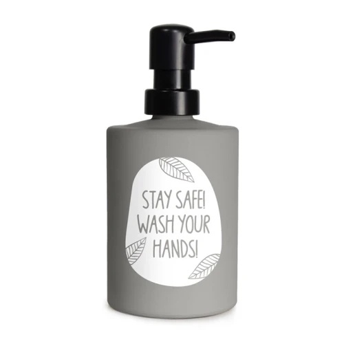 Zeeppompje grijs Stay safe wash your hands